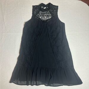 NWT Abercrombie & Fitch Black Lace Crochet A-Line Dress